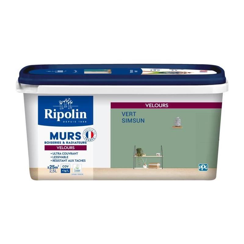 Peinture vert simsun velours pour boiseries et radiateurs - RIPOLIN