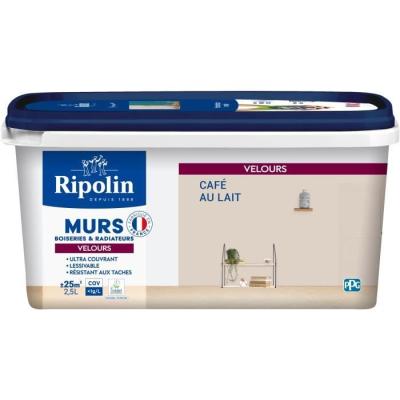 Peinture velours café au lait pour boiseries et radiateurs - RIPOLIN 2,5 L