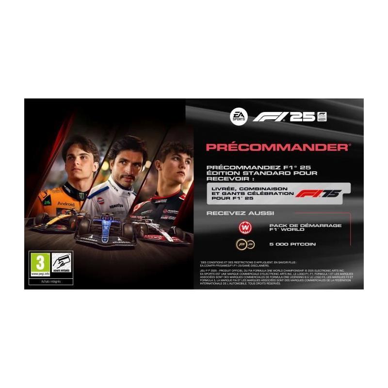Jeu PS5 F1 25: Plongez dans la vitesse ultime!