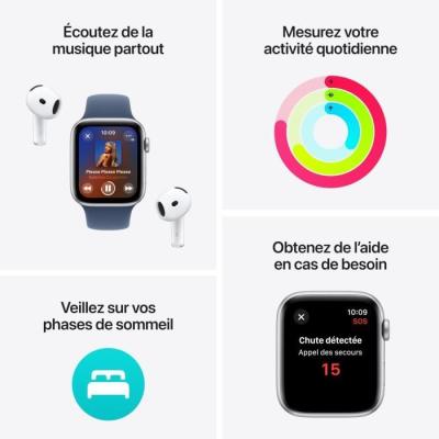 Apple Watch SE GPS + Cellular 44mm Midnight Aluminium & Bracelet Midnight Sport - MONTRE CONNECTEE