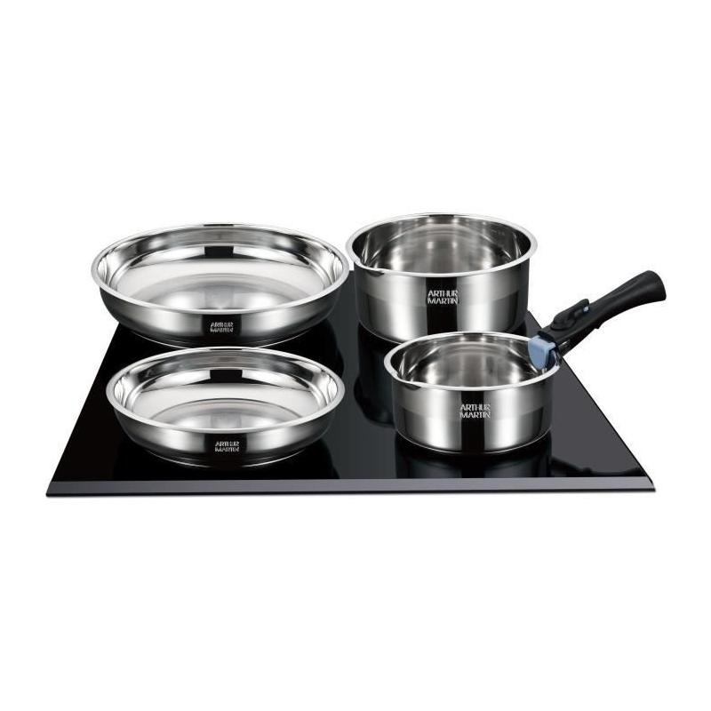 Ensemble cuisson induction Arthur Martin AM2238 - 10 pièces - Acier inoxydable