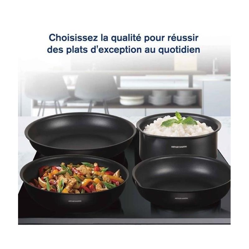 Batterie de cuisine Arthur Martin AM0530 - 20 pièces - Anti-adhésif