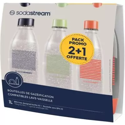 Pack de 3 bouteilles SODASTREAM - Édition Limitée 1L