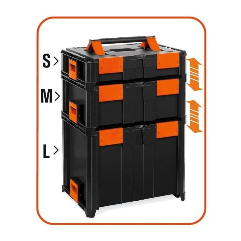 Coffret professionnel emboîtable TOOD ABS 46x34x14 cm