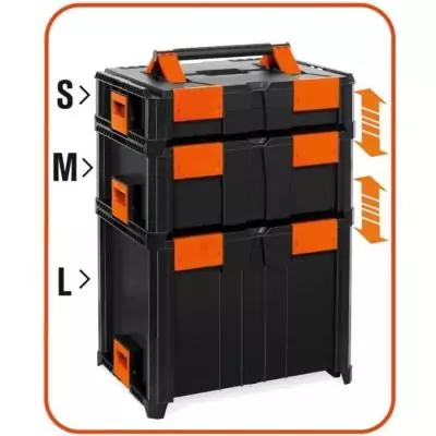 Coffret professionnel emboîtable TOOD ABS 46x34x36 cm