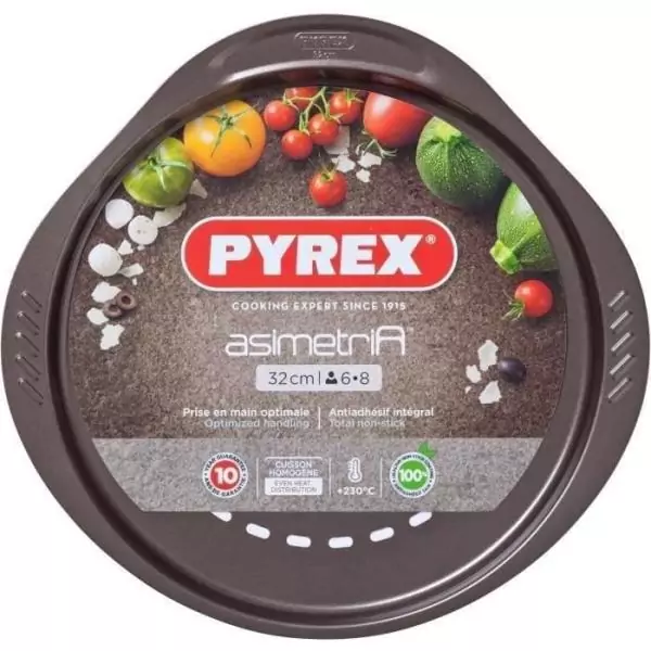 Plat a pizza - PYREX - 1452055 - En métal perforé - 32 cm