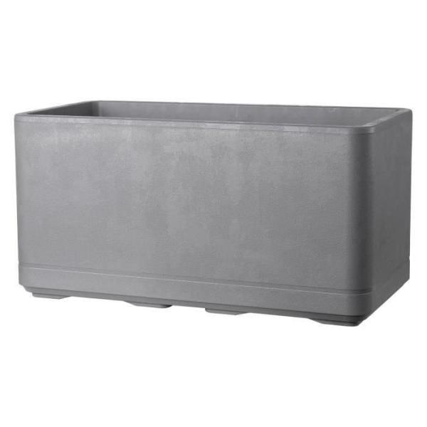 Jardiniere Muret - DEROMA - Cosmo - Ashgrey - A réserve d'eau - Roulettes - 78 cm