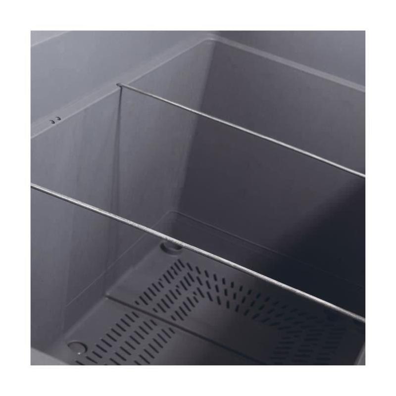 Jardinière Muret Cosmo DEROMA 78 cm Gris Cendré - Réserve d'eau