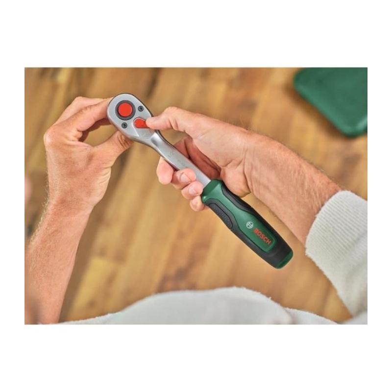 Ensemble Bosch 57 cliquets pour divers bricolages - Coffret de transport