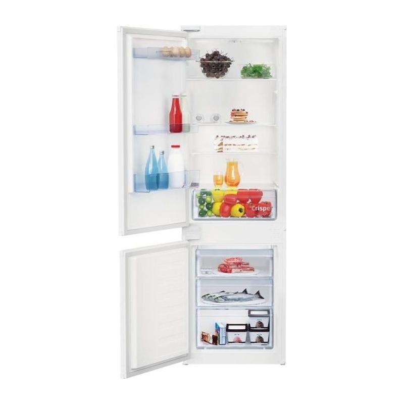 Réfrigérateur combiné intégrable BEKO - Classe E - 271 L - Blanc