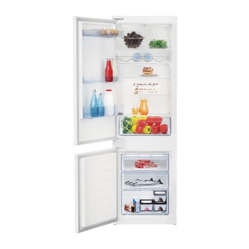 Réfrigérateur combiné intégrable BEKO - Classe E - 271 L - Blanc
