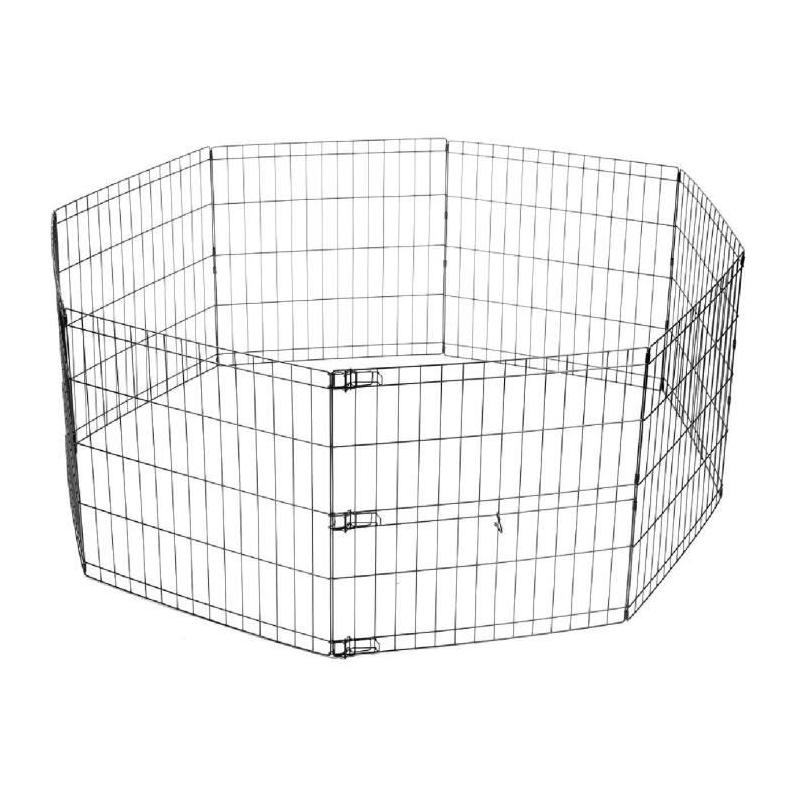 Enclos métal pour animaux - S - Noir