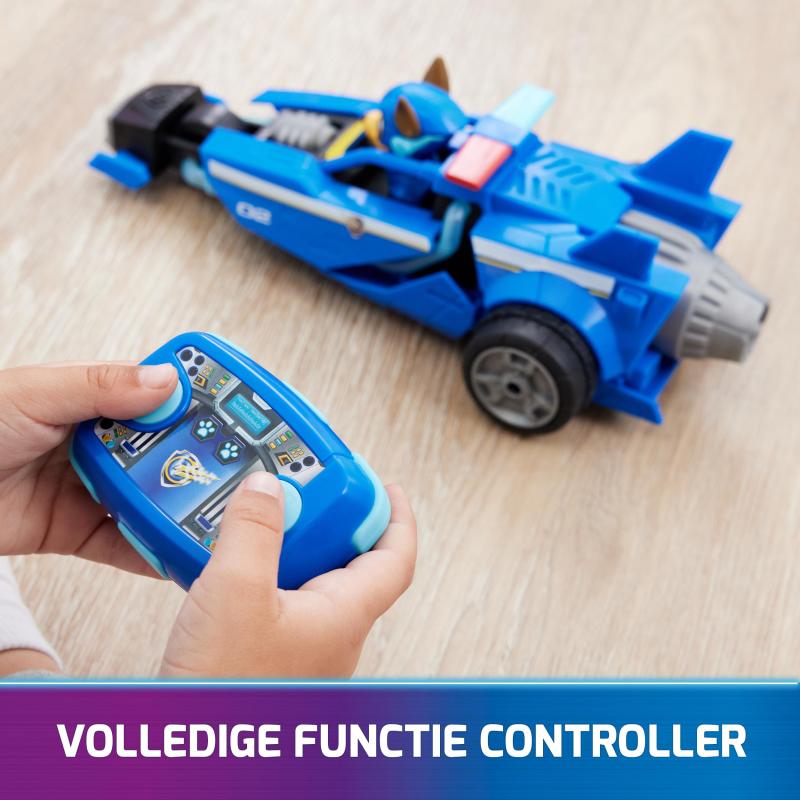 PAW Patrol - Pat Patrouille - Véhicule RC Chase - Voiture Télécommandée Chase - Figurine À Collectionner - Pat Patrouille Jouet