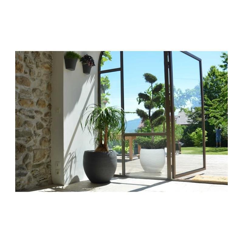 Pot de fleur EDA rond Graphit Ø50cm - 46L Gris anthracite