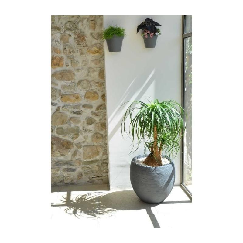 Pot de fleur EDA rond Graphit Ø50cm - 46L Gris anthracite