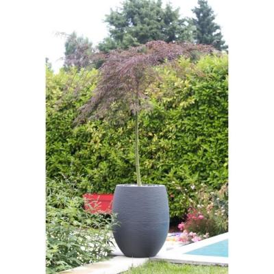 Jardinière Graphit Ø50cm - 53L - Gris anthracite
