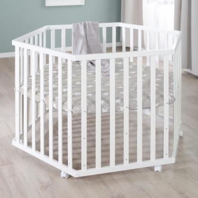Parc bébé hexagonal Roba Little Stars blanc - Confortable et sécurisé