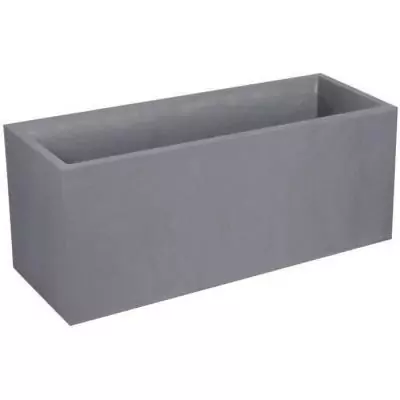 Jardinière Volcania 98 L - Gris galet - 99,5 x 39 x 43 cm - Bac à fleur