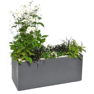 Jardinière Volcania 98 L - Gris galet - 99,5 x 39 x 43 cm - Bac à fleur