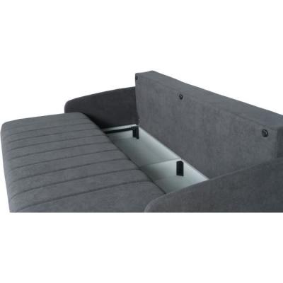 Canapé convertible 3 places BETTA - Gris clair - Couchage 145 x 190 cm
