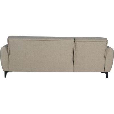 Canapé d'angle convertible réversible BILBAO - Tissu beige - 3/4 pers.