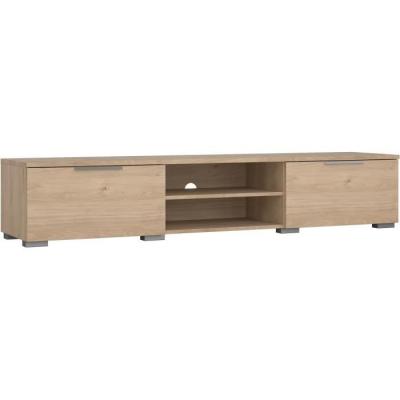 Meuble TV MATCH Beige effet bois mat - Design moderne