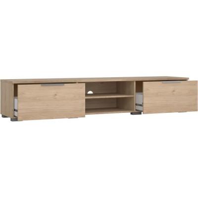 Meuble TV MATCH Beige effet bois mat - Design moderne
