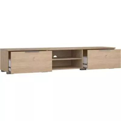 Meuble TV MATCH Beige effet bois mat - Design moderne Meuble TV MATCH Beige effet bois mat - Design moderne