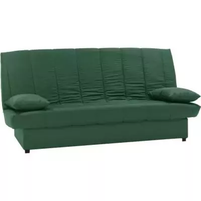 Banquette clic clac 3 places vert 100% coton - Style Contemporain