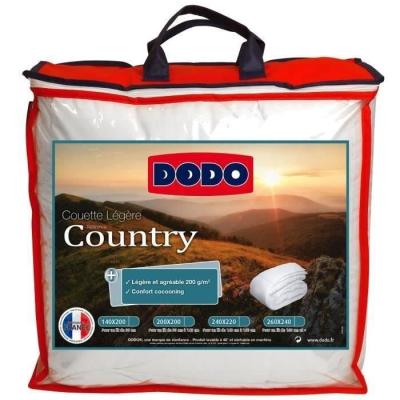 Couette légère Country DODO - 200 x 200 cm - Blanc
