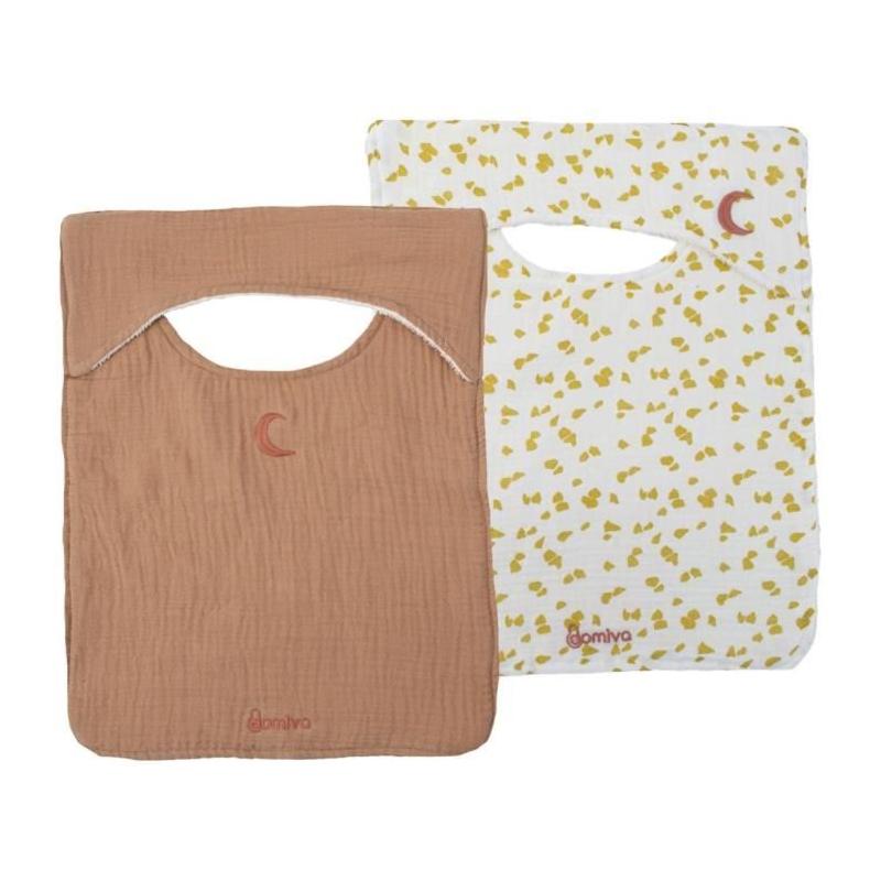 Lot de 2 bavoirs DOMIVA Savane en coton doux - Pratiques et mignons