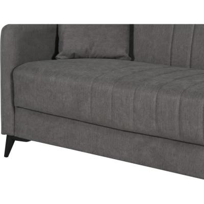 Canapé convertible 3 places ENZO taupe - Coffre de rangement
