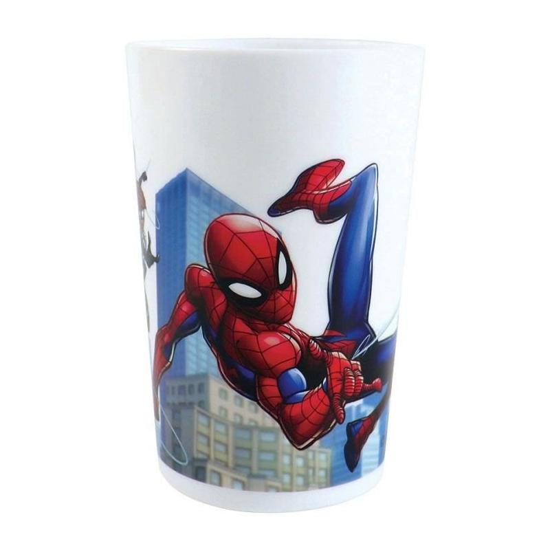 Lot vaisselle Spiderman - Assiette, verre, couverts, gourde et boite goûter