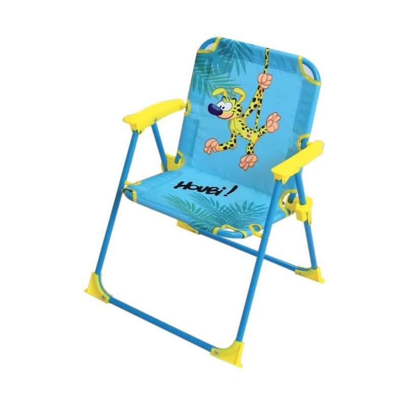 Salon de jardin enfant FUN HOUSE MARSUPILAMI Jaune: 2 chaises pliantes et parasol