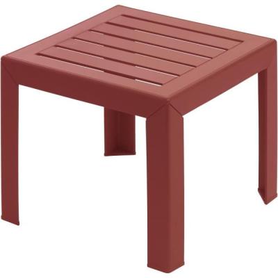 Table basse rouge Bossa Nova - GROSFILLEX MIAMI 40x40x41cm
