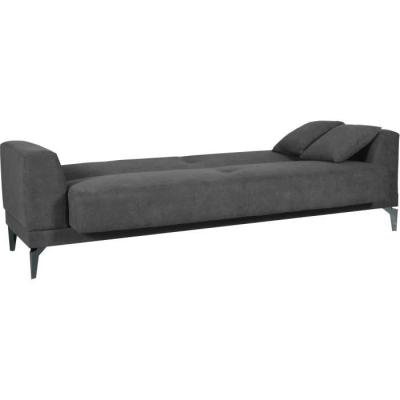 Canapé convertible 3 places HENRY - Tissu gris clair - Design moderne