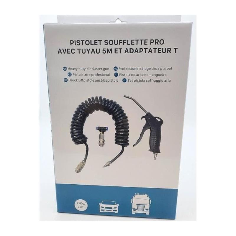 Pistolet soufflette HTC EQUIPEMENT - Air pro - Tuyau 5M - 13 KG/cm2