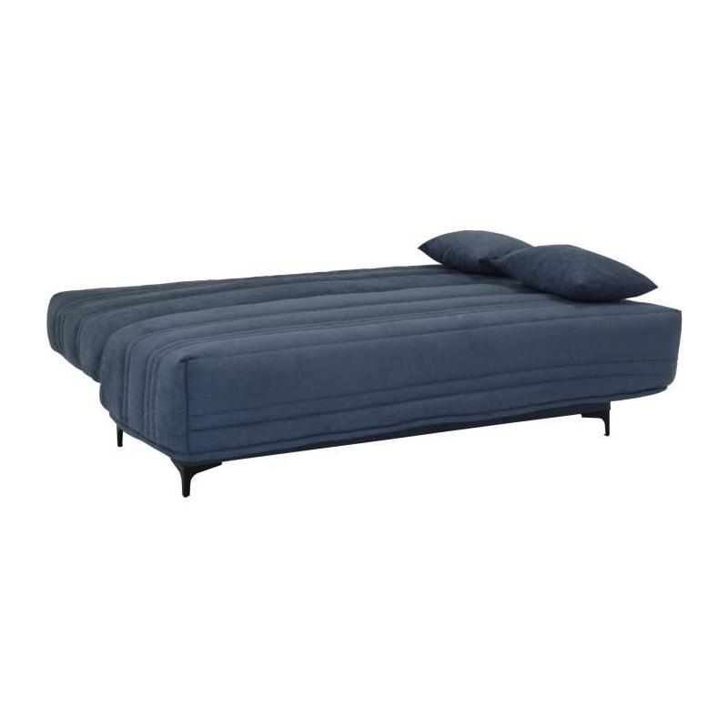 Banquette clic clac 3 places bleu - Style contemporain