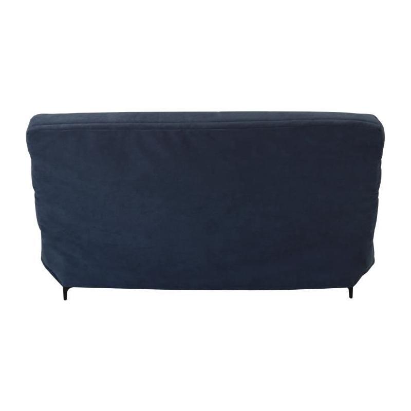 Banquette clic clac 3 places bleu - Style contemporain