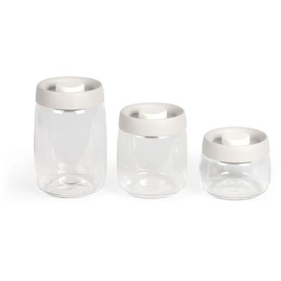 Ensemble 3 bocaux sous vide en verre borosilicate - LIVOO