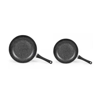 Ensemble 3 poêles aspect pierre Livoo MEN124VE - Vert Ensemble 3 poêles aspect pierre Livoo MEN124VE - Vert