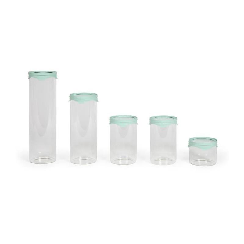 Lot de 5 bocaux de conservation élégants - LIVOO