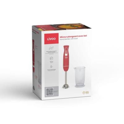 Mixeur plongeant DOP245R LIVOO - 400W - 2 vitesses - Bol 700ml