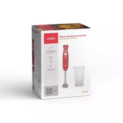 Mixeur plongeant DOP245R LIVOO - 400W - 2 vitesses - Bol 700ml
