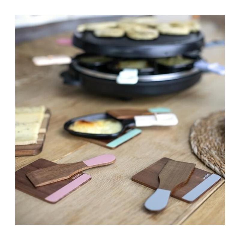 Ensemble de cuisine miniature avec 8 spatules + 8 planchettes bois