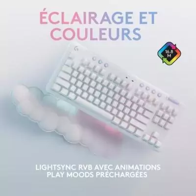 Clavier Gamer Sans fil Logitech G715 Blanc Mist AZERTY Clavier Gamer Sans fil Logitech G715 Blanc Mist AZERTY