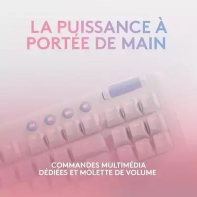 Clavier Gamer Sans fil Logitech G715 Blanc Mist AZERTY Clavier Gamer Sans fil Logitech G715 Blanc Mist AZERTY