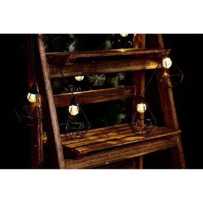 Guirlande solaire cage diamant extérieur - LUMI JARDIN - 10 LED - 3,8m