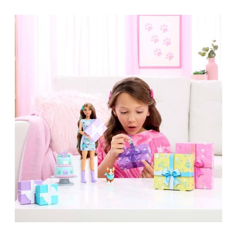 BARBIE Party unboxed chien bleu - Poupée JFG72