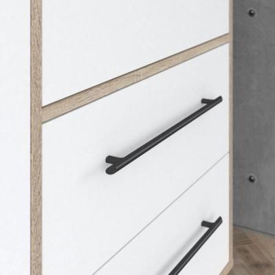 Armoire de chambre MOKKARIS Chene Sonoma/Blanc mat - 3 portes